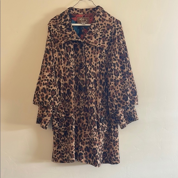 Anthropologie aunt Wanda leopard print jacket size large - Picture 1 of 6